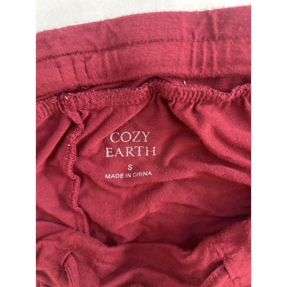 Cozy Earth Wine Maroon Summer Shorts pajamas Pj Set Size Small - Picture 3 of 4